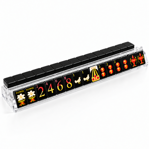Nouveauté : Ensemble de jeu de Mahjong américain de 160 pièces, design personnalisé imprimé, ensemble de Mahjong occidental en acrylique pour les rencontres de club - Product Image 3