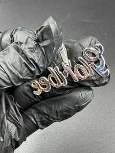 Pendentif en argent 925 avec lettre en moissanite, micro-pavé, style hip-hop, unisexe, à porter au quotidien - Product Image 2