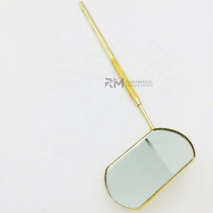24k Gold Cosmetic Eyelash <b>Mirror</b> 3x Magnification Double Sided Gold-Plated Customized Design Private Label - Product Image 2