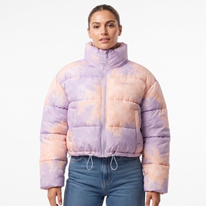 Women's Sublimated Quilted Puffer Jacket Waist <b>Belt</b> Hooded Winter Coat Warm Padded Outdoor Fashion Casual Outerwear Cold Weather - Product Image 5