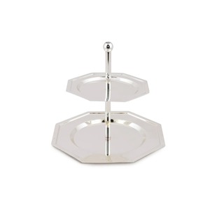 ชั้นวางเค้กสแตนเลสสองชั้น รูปทรงแปดเหลี่ยม ล้างด้วยมือเท่านั้น - Product Image 3