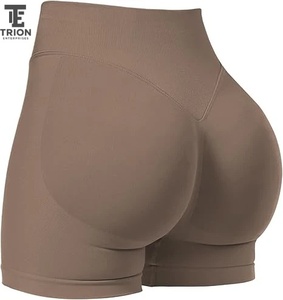 <b>Women's</b> Custom Breathable for Seamless Gym Yoga <b>Shorts</b> Solid Color <b>Short</b> <b>Leggings</b> Elastic Waist Side Pocket Biker Style Quick - Product Image 5