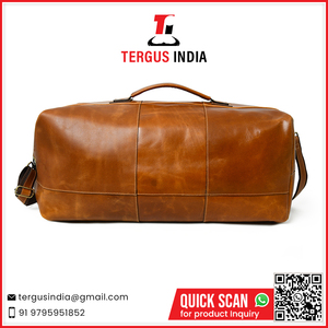 Luxury <b>Duffle</b> Travel <b>Bag</b> Genuine Real <b>Leather</b> Custom Size Premium Quality Unisex Fashion <b>Bag</b> - Product Image 2