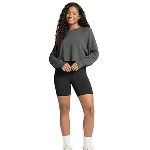 Sudadera con Capucha de Punto Estampada Casual para Mujer 2026, Top Corto de Manga Larga y Manga Corta, Ropa Urbana de Alta Calidad - Product Image 1