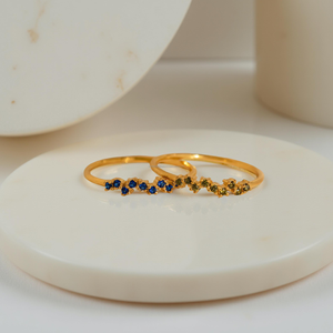 Tối Giản Hàng Ngày Nhẫn Bạc Với Tiny Birthstone Cụm Tùy Chỉnh Đá Quý Moissanite Người Bạn Tốt Nhất Quà Tặng Nhẫn Trang nhã Cho Gia Đình - Product Image 5