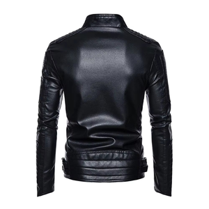Custom Made Logo Your Own Design Outdoor <b>Canvas</b> Leather Men's Winter Jacket with Stand Collar High Quality Waterproof Breathable - Product Image 2
