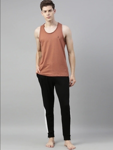 Men's Solid Color Cotton Tank Top O-Neck Sleeveless Casual Breathable Workout Wear - Product Image 1