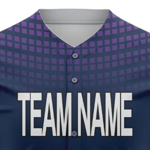 Maillot de baseball personnalisé pour hommes, dégradé rose, boutonné, respirant, uniforme d'équipe de softball, chemise de sport athlétique pour équipes - Product Image 5