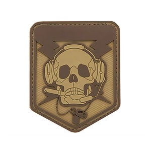 Patch en caoutchouc souple PVC brodé thermocollant en gros pour vêtements, logo en caoutchouc 3D en silicone PVC sur tissu sergé - Product Image 1