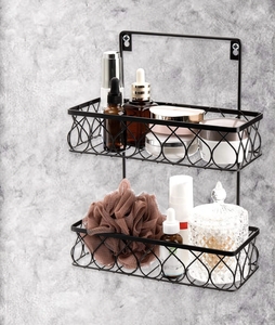 Double Tier Pull Out Metal <b>Basket</b> Kitchen Cabinet Organizer Sliding Wire Rack <b>Wall</b> Mounted <b>Storage</b> Shelf - Product Image 3