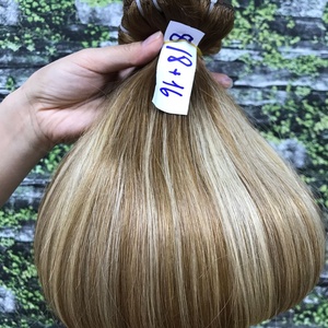 Tóc RAWHUMAN Màu Nâu Vàng BALAYAGE Giá Bán Sỉ Bán Chạy Thẳng Từ Tóc Thiên Tài Việt Nam Xoăn Lượn Sóng Thẳng - Product Image 1