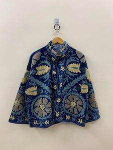 Boho Velvet Suzani Jacket Hand Embroidered Vintage Ethnic <b>Coat</b> Statement Fashion Wear <b>Coat</b> High Quality Wedding Wear - Product Image 3