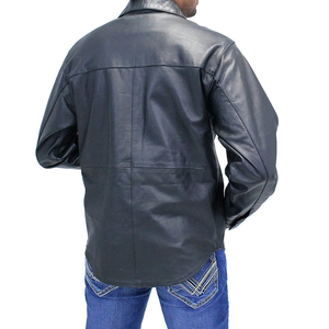 OEM Men's Leather Button-Up with Flap Pockets – Precision Technical Stitching – Sialkot Garment Industry Standard - Product Image 5