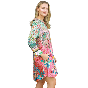 Vestido Mini Estampado para Mujer, Vestido Casual de Verano de Manga Corta - Product Image 2