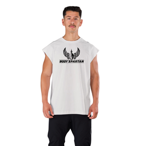 Débardeur blanc sans manches pour homme, coupe décontractée, bords bruts, idéal pour la gym, l'entraînement, l'été, le streetwear et la mode - Product Image 1