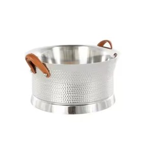 Élégant bac à glace en métal, seau isotherme en acier inoxydable pour boissons, refroidisseur de vin et de bière pour table de mariage - Product Image 1