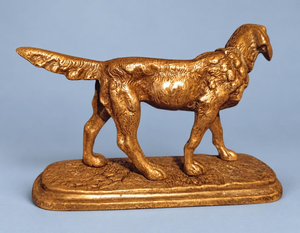 Figurine de chien de chasse en métal, sculpture de chien en métal, statue de chien pour la décoration de la maison, du bureau, du salon, décoration intérieure, art animalier - Product Image 1