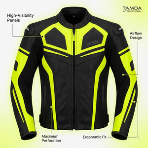Men's Motorcycle Racing <b>Biker</b> Leather <b>Jacket</b> – Custom Motorbike | Auto Racing Wear Online Sale - Product Image 6