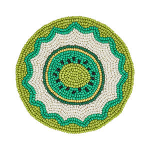 Premium handcrafted customizable beaded Cheery design Home Decor coaster beautiful Tea <b>Table</b> weeding decorative coasters - Product Image 6