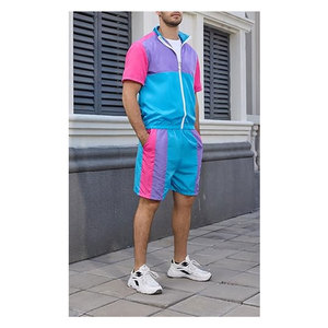 Conjunto Deportivo Retro de Chaqueta Cortavientos y Pantalones, Estilo Disco, Ropa Deportiva Vintage, Moda Urbana de Dos Piezas - Product Image 6