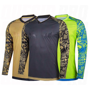 เสื้อผู้รักษาประตูฟุตบอลแบบกำหนดเอง เสื้อผู้รักษาประตูแบบมีแผ่นรอง สำหรับเด็กและผู้ใหญ่ ชุดฝึกซ้อมฟุตบอล ชุดยูนิฟอร์มผู้รักษาประตู ปรับแต่งได้สำหรับทีม - Product Image 4
