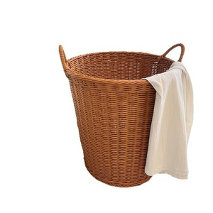 Woven <b>Rattan</b> Hand-braided Laundry <b>Basket</b> Storage Bin - Wholesale Price - Product Image 4