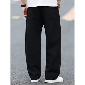 Jean en denim noir pour homme, style vintage rétro, coupe droite, taille haute, coupe bootcut, écologique, jambe large, coupe ample, tailles 28-42 - Product Image 6