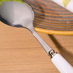 Juego de 2 cucharas de cerámica con mango de lavanda para cena, postre, sopa y té, de estilo moderno, para uso comercial en hoteles - Product Image 2