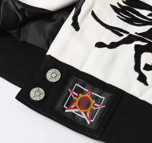 Chaqueta de Carreras Bordada con Logotipo Personalizado al por Mayor, Chaqueta Bomber de Carreras Nascar Extra Grande de Algodón Acolchado para Hombre - Product Image 3