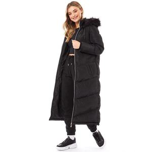 Abrigo Acolchado Largo Negro de Lujo para Mujer, Tallas Grandes, Transpirable, con Capucha de Lana, Parka de Invierno con Cremallera, Estilo Urbano, 95% Plumón, OEM/ODM - Product Image 5