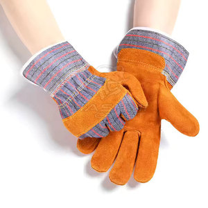 Comfortable Soft Leather Safety Gardening <b>Gloves</b> For Adults With Breathable Fabric For Use - Product Image 2