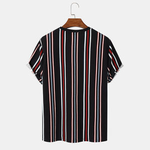 T-shirts décontractés en coton à manches courtes imprimés pour hommes, style uni, prix de gros, pour garçons, OEM - Product Image 2