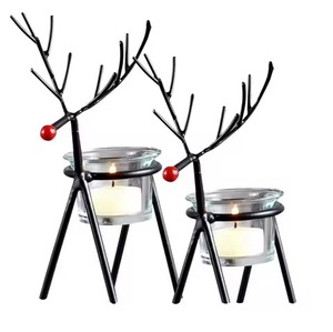 Portavelas Metálico Premium con Diseño de Copo de Nieve para Decoración Navideña del Hogar - Product Image 3