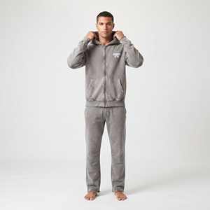 Conjunto de Chándal para Hombre al por Mayor con Lavado Ácido, Sudadera Vintage Desgastada y Pantalones Anchos, Ropa Casual de Calle de Dos Piezas - Product Image 3