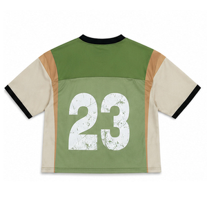 Maillot de football unisexe vert à col en V, manches courtes, numéro 23, impression sublimée, polyester à séchage rapide, vêtements pour adultes - Product Image 2
