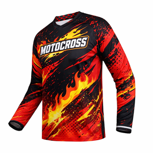 Consigue tus Jerseys de Motociclismo con Estampado Digital Personalizado para Hombre, Transpirables, Talla Grande, Manga Larga, Verano, OEM - Product Image 2