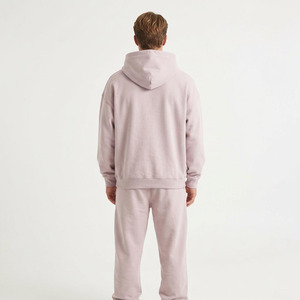 Hawk Eye Sports <b>Men's</b> Slim Fabric Fleece 300g Winter <b>Pullover</b> Hoodie Full-Length Button-Up Tracksuit Set Breathable - Product Image 2