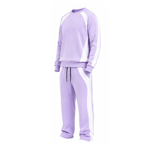 Wholesale Crew Neck Tracksuit <b>Men</b> Custom Sweatshirt and Jogger <b>Pants</b> Two Piece Casual Athletic Gym <b>Running</b> Training Set Clothing - Product Image 6