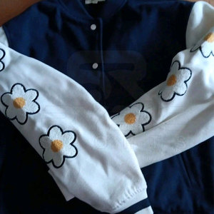 Custom Branding Available <b>Women</b> Embroidery <b>Varsity</b> <b>Jacket</b> Premium Construction With Detailed Embroidery Design - Product Image 3