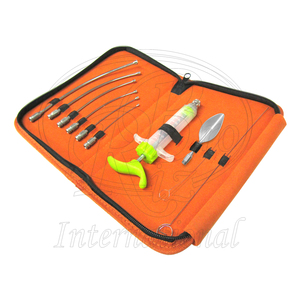 Juego de 8 piezas de acero inoxidable reutilizable para alimentación de aves: 6 agujas curvas Lure Lock, 1 cuchara, 2 alambres de limpieza, 1 jeringa de plástico - Product Image 3