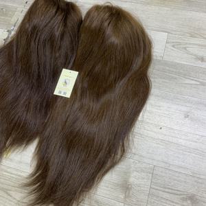 Glueless Vietnamese Human Hair Brown Natural Straight Hair Lace Closure Raw Vietnamese Hair Natural <b>Black</b> Swiss <b>Wigs</b> - Product Image 3