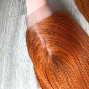 Orange Couleur 100% Vietnamien Cheveux Bruts Bundle En Gros Haute Qualité Os Droit Superbe Qualité 6by6 Fermeture à un Bon Prix - Product Image 2