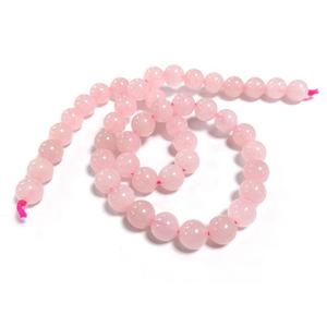 Cuentas redondas de cuarzo rosa, cuentas sueltas de piedras preciosas para la fabricación de joyas, piedras naturales populares, pulsera DHL, collar, pendiente, artículo Fedex - Product Image 1
