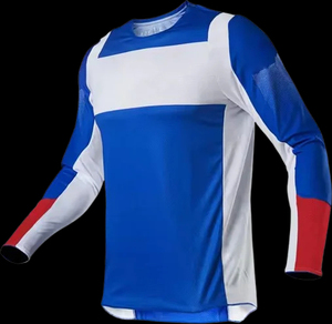 เสื้อเจอร์ซีย์มอเตอร์ครอสแบบเรียบง่าย ยูนิเซ็กซ์ ไซส์พลัส XL กันลม ระบายอากาศได้ดี ชุดกีฬา ATV รับผลิตตามแบบ สกรีนลายแบบ Sublimation - Product Image 4