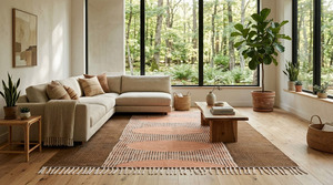 Decorative Geometric Cotton Handmade Area Rug Bohemian Style Non-Slip Eco-Friendly Living Room Bedroom Floor <b>Mat</b> - Product Image 6