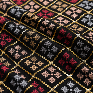 Velvet Embroidered Fabric For Abaya Kaftan Modest Wear Gulf UAE Designer Garment Textile Export Quality <b>Material</b> For Fashion Hub - Product Image 2