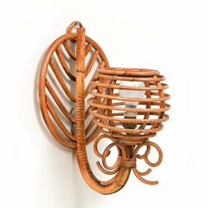 Interior wall <b>sconce</b> <b>light</b> natural rattan <b>sconces</b> wholesale price decorative fixture for room - Product Image 4