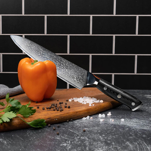 Cuchillo de Cocina de Acero de Damasco, Herramienta de Cocina Premium Hecha a Mano para el Hogar y Restaurantes, Hoja Duradera con Mango Cómodo - Product Image 1
