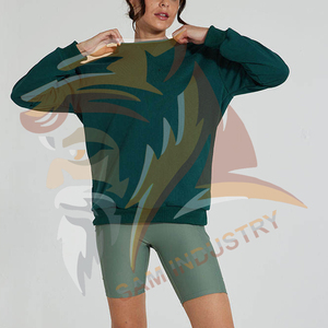 Sweat-shirts en molleton d'hiver pour femmes à épaules tombantes, style pull à manches longues, sweat-shirts oversize pour femmes - Product Image 3