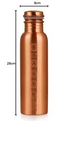 Bouteille de bière en cuivre pur Antique Creations, faite à la main, étanche et grande capacité, cadeau d'affaires écologique au design vintage - Product Image 6